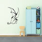 Bat wall decal with cartoon wings and face