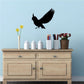 Bluebird wall decal: black bird silhouette flying.