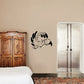 Flying cartoon bird wall decal in black