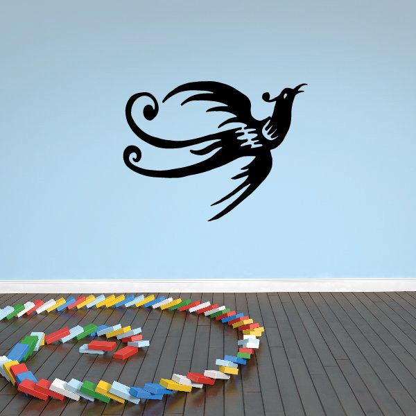 Image of Flying Peacock Decal