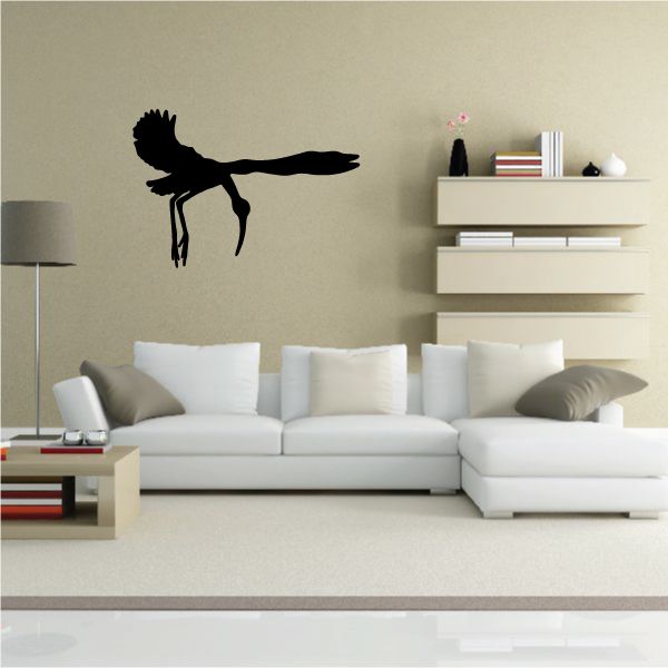 Image of Flying Stork Looking Decal