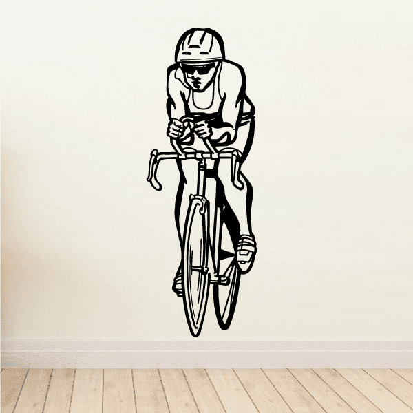 Image of Focused Cyclist Decal