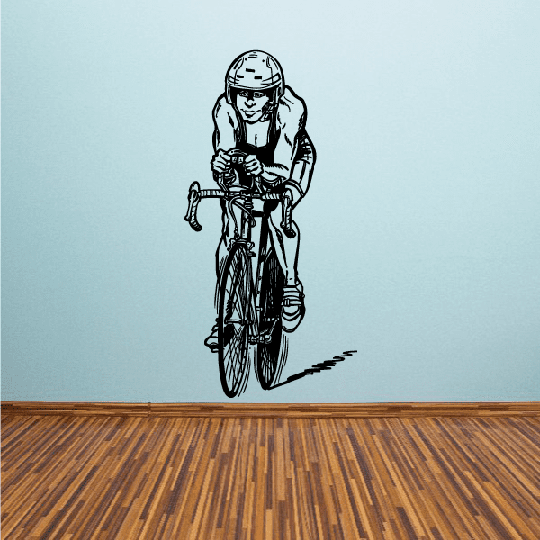 Image of Focused Detailed Cyclist Decal