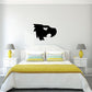 Black eagle head wall decal with focused profile