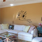 Swallow wall decal, black bird outline with lightning-like tail and wings