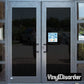 Rectangular vinyl sticker: 'FOLLOW US ON' and Google+ logo