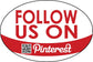 Follow Us on Pinterest Sticker - Vinyl Sticker - Car Sticker - 002