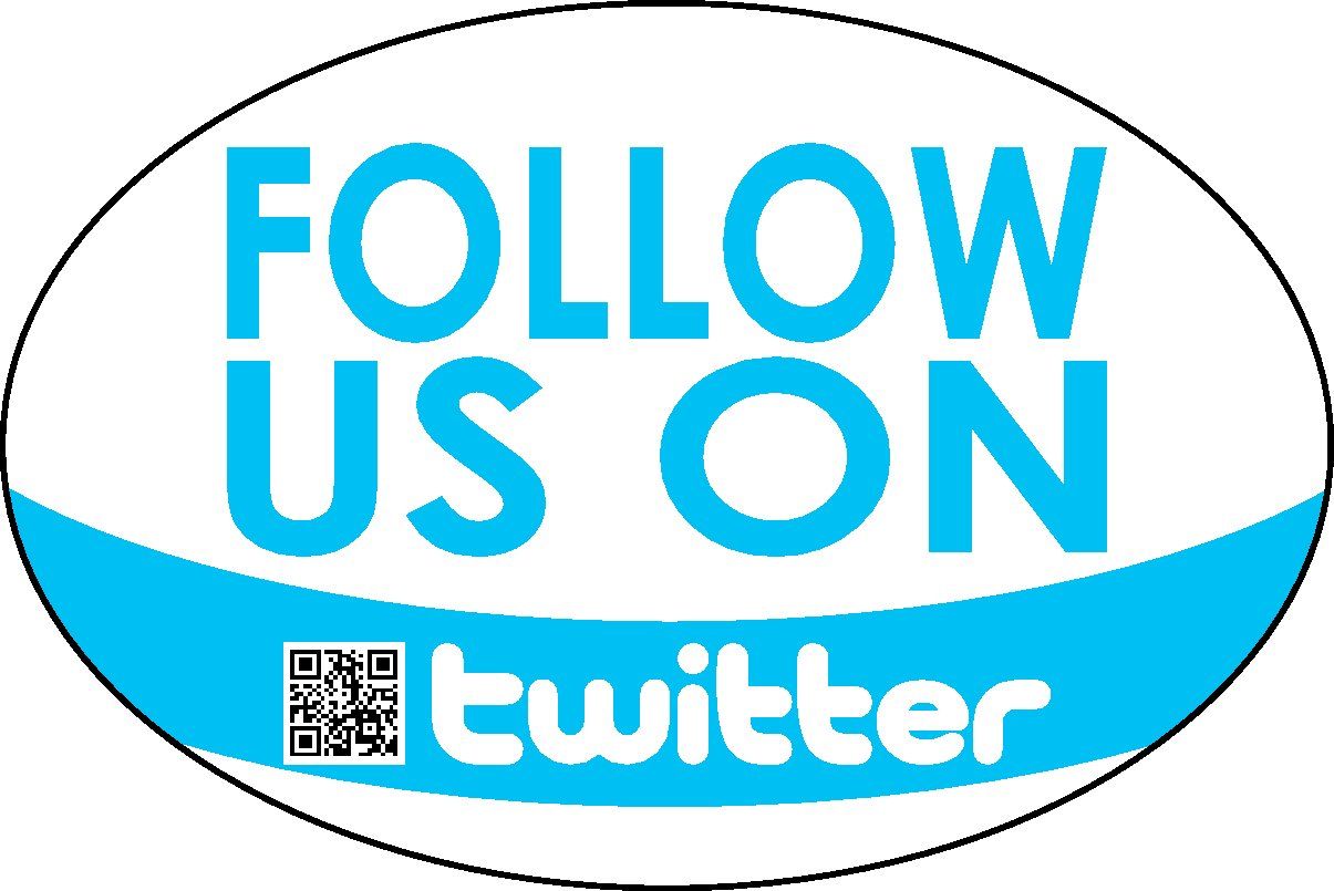 Follow Us on Twitter Sticker - Vinyl Sticker - Car Sticker - 002