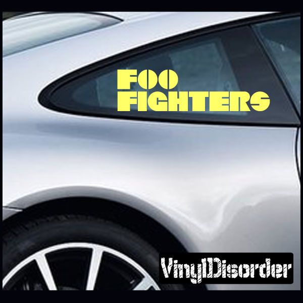 Foo Fighters Simple Text Decal – Vinyl Disorder