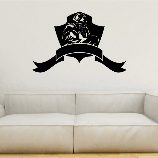 Image of Football Crest Shield Wall Decal - Vinyl Decal - Car Decal - CDS136