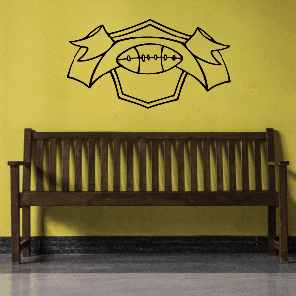 Image of Football Crest Wall Decal - Vinyl Decal - Car Decal - CDS166