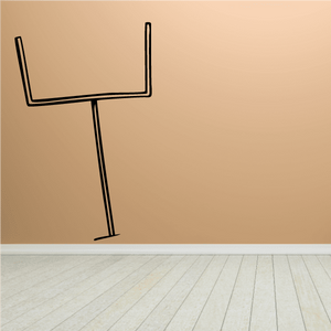 Football field goal wall decal vinyl sticker with upright goal post outline