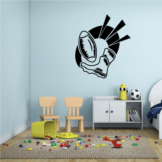 Image of Football Gear Impact Wall Decal - Vinyl Decal - Car Decal - CDS132