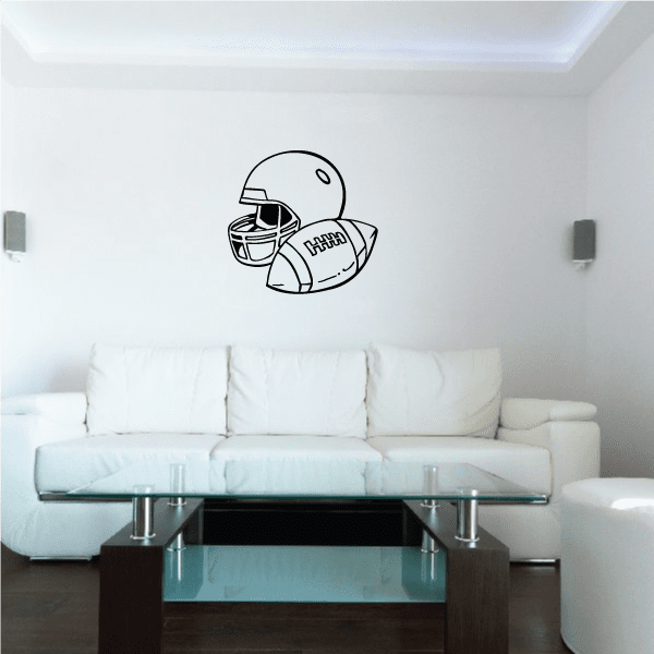 Image of Football Helmet Wall Decal - Vinyl Decal - Car Decal - CDS027