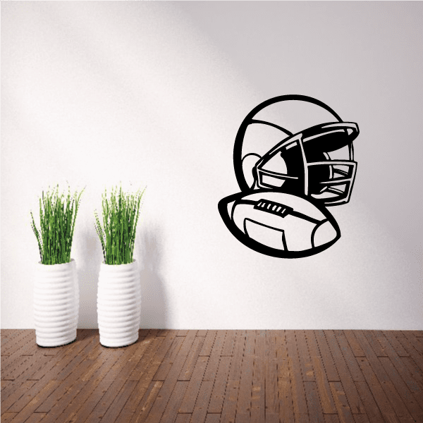 Image of Football Helmet Wall Decal - Vinyl Decal - Car Decal - CDS029