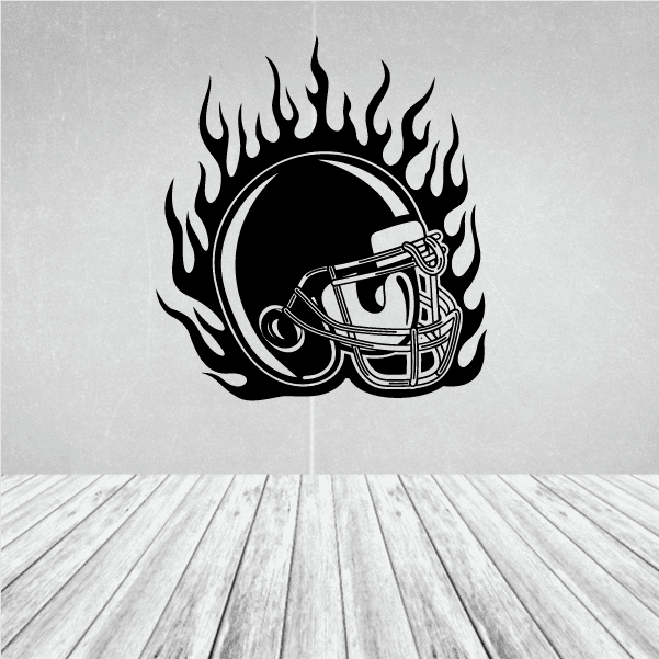 Image of Football Helmet Wall Decal - Vinyl Decal - Car Decal - CDS147