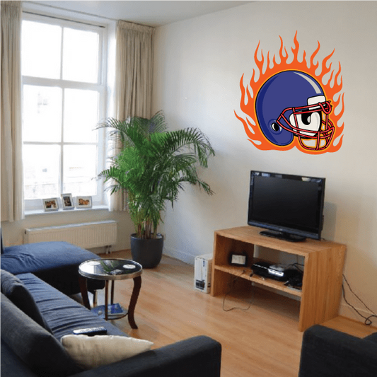 Image of Football Helmet Wall Decal - Vinyl Sticker - Car Sticker - Die Cut Sticker - CDSCOLOR032