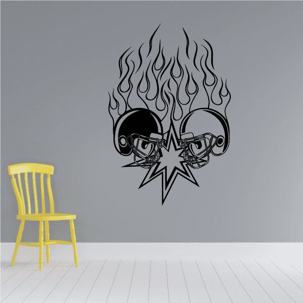 Image of Football Helmets Wall Decal - Vinyl Decal - Car Decal - CDS151