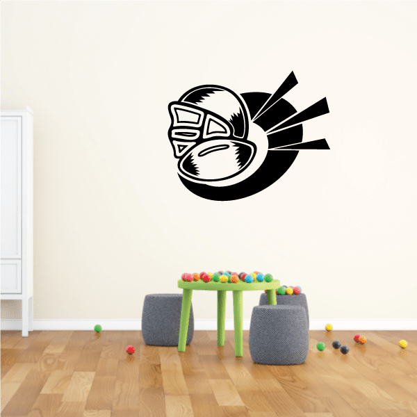 Image of Football Impact Wall Decal - Vinyl Decal - Car Decal - CDS129