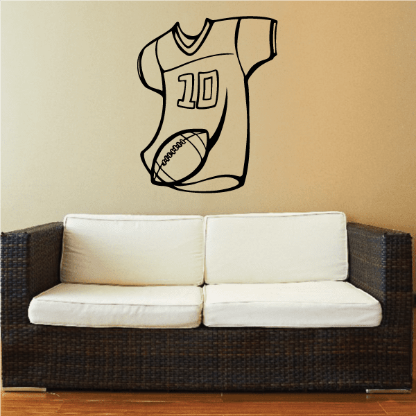 Image of Football Jersey Wall Decal - Vinyl Decal - Car Decal - CDS040