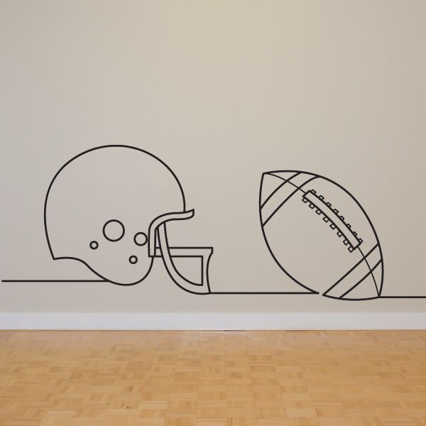 Image of Football Line Art Decal