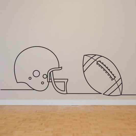 Image of Football Line Art Decal