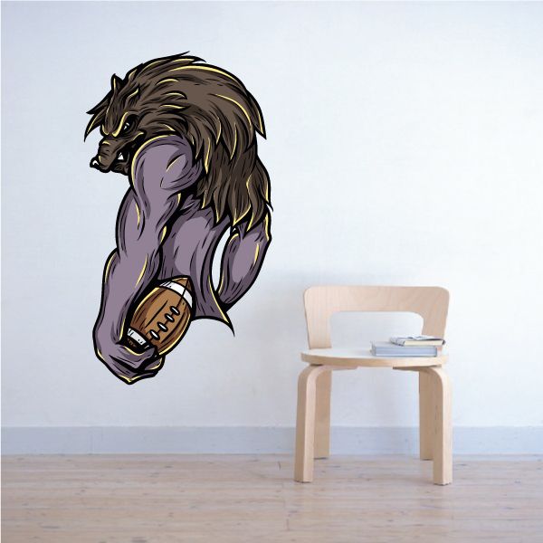 Image of Football Mascot Wall Decal - Vinyl Car Sticker - Uscolor009