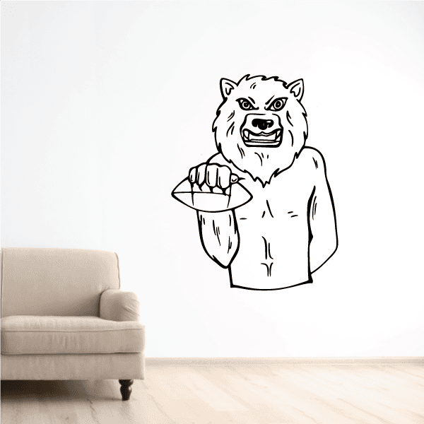 Image of Football Mascot Wall Decal - Vinyl Decal - Car Decal - CDS122