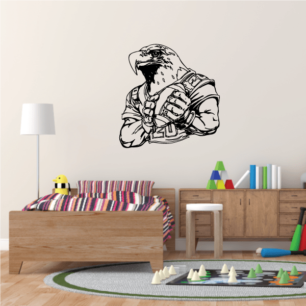 Image of Football Mascot Wall Decal - Vinyl Decal - Car Decal - CDS126