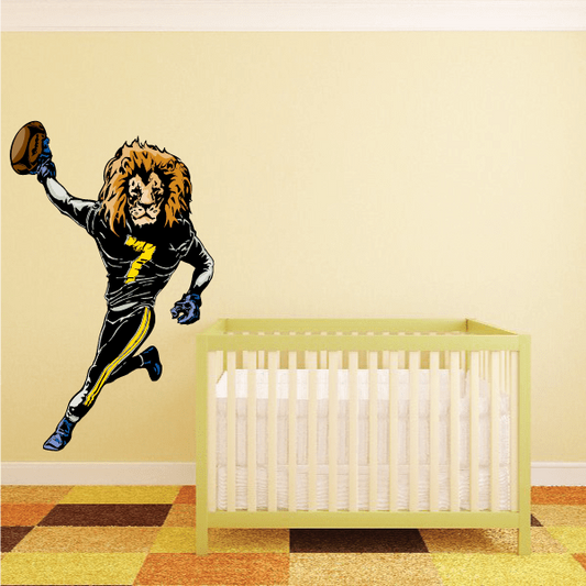 Image of Football Mascot Wall Decal - Vinyl Sticker - Car Sticker - Die Cut Sticker - CDSCOLOR015