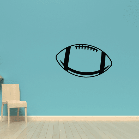 Image of Football outline Sports hobbies Outdoor Vinyl Wall Decal Sticker Mural Quotes Words CP005