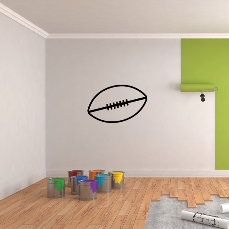 Image of Football Outlined Decal