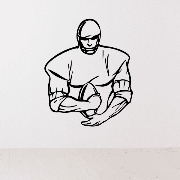 Image of Football Player Wall Decal - Vinyl Decal - Car Decal - CDS056