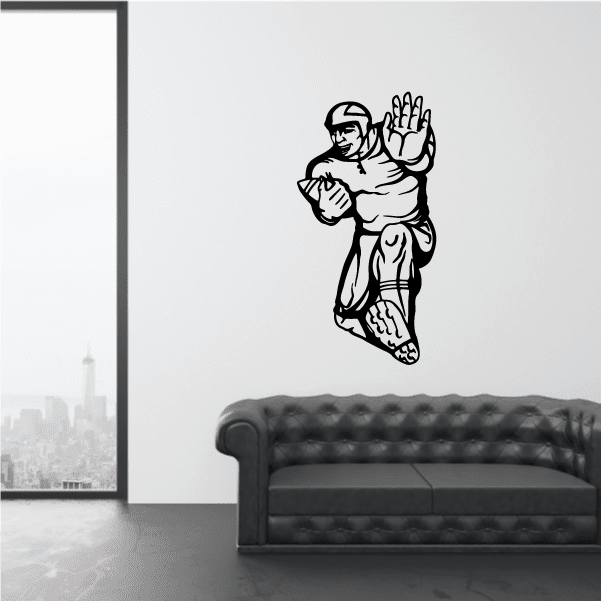 Image of Football Player Wall Decal - Vinyl Decal - Car Decal - CDS065