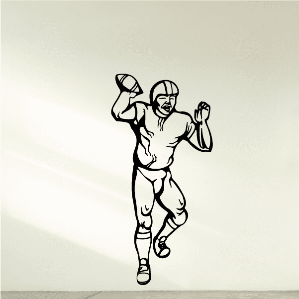 Image of Football Player Wall Decal - Vinyl Decal - Car Decal - CDS070