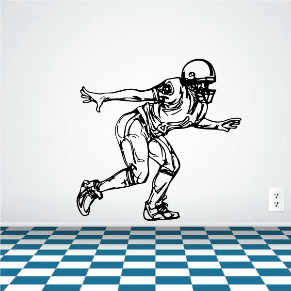 Image of Football Player Wall Decal - Vinyl Decal - Car Decal - CDS075