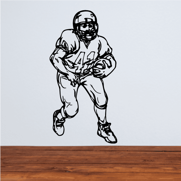 Image of Football Player Wall Decal - Vinyl Decal - Car Decal - CDS084