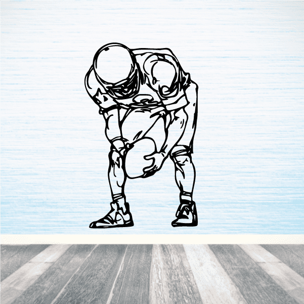 Image of Football Player Wall Decal - Vinyl Decal - Car Decal - CDS086