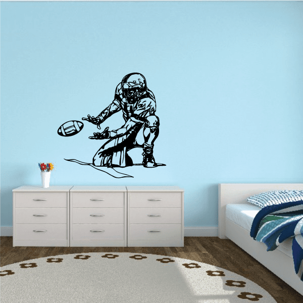 Image of Football Player Wall Decal - Vinyl Decal - Car Decal - CDS094