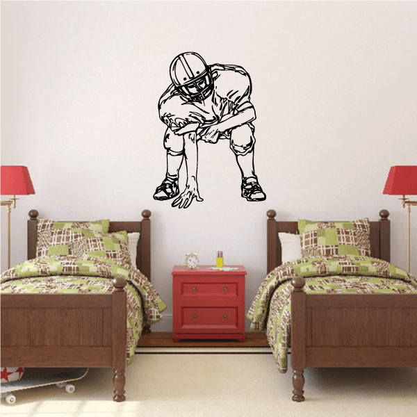 Image of Football Player Wall Decal - Vinyl Decal - Car Decal - CDS096