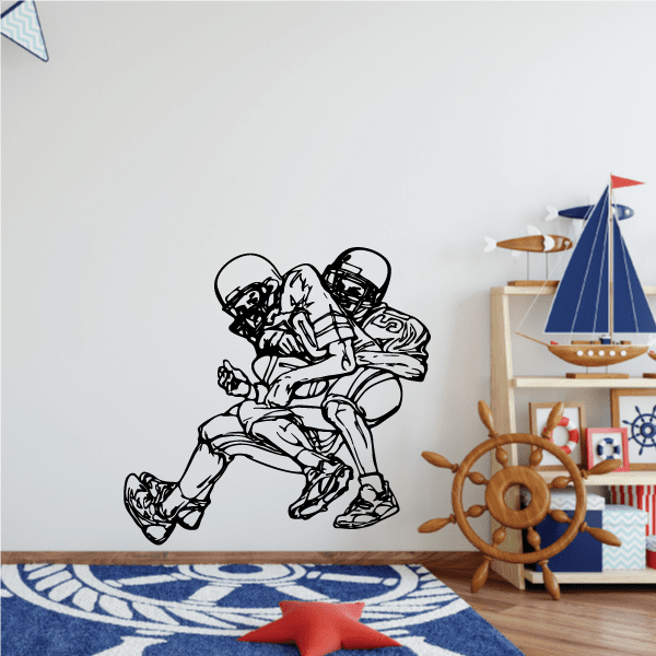 Image of Football Player Wall Decal - Vinyl Decal - Car Decal - CDS097