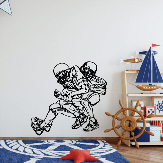 Image of Football Player Wall Decal - Vinyl Decal - Car Decal - CDS097