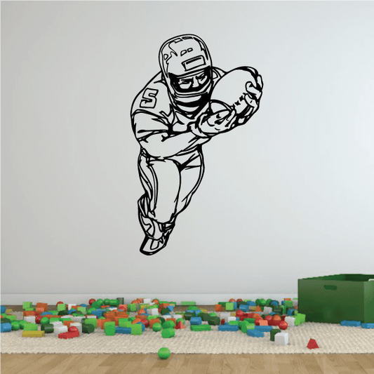 Image of Football Player Wall Decal - Vinyl Decal - Car Decal - CDS106