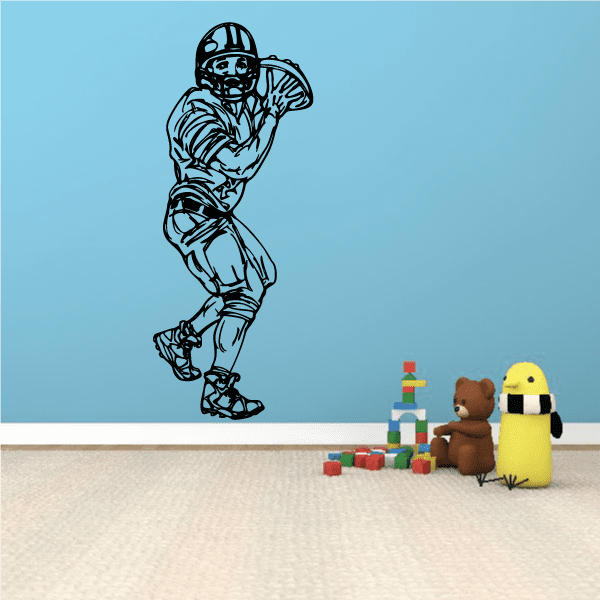 Image of Football Player Wall Decal - Vinyl Decal - Car Decal - CDS109