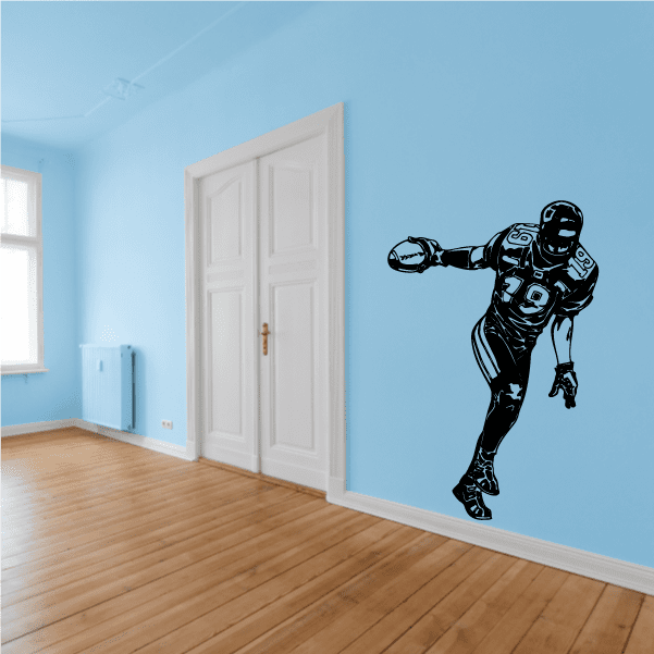 Image of Football Player Wall Decal - Vinyl Decal - Car Decal - CDS111