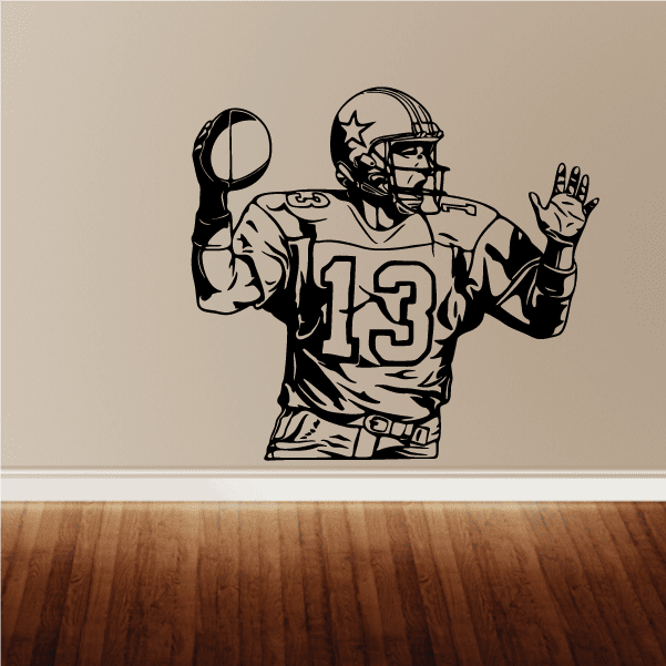 Image of Football Player Wall Decal - Vinyl Decal - Car Decal - CDS117