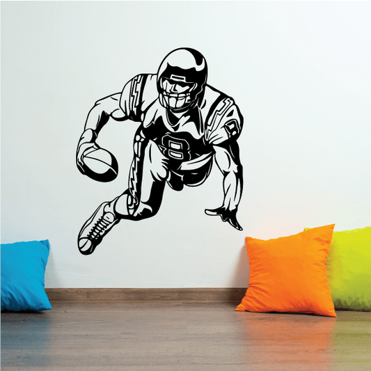 Image of Football Player Wall Decal - Vinyl Decal - Car Decal - CDS119