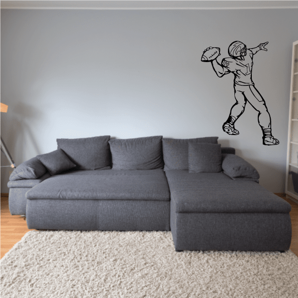 Image of Football Player Wall Decal - Vinyl Decal - Car Decal - CDS138