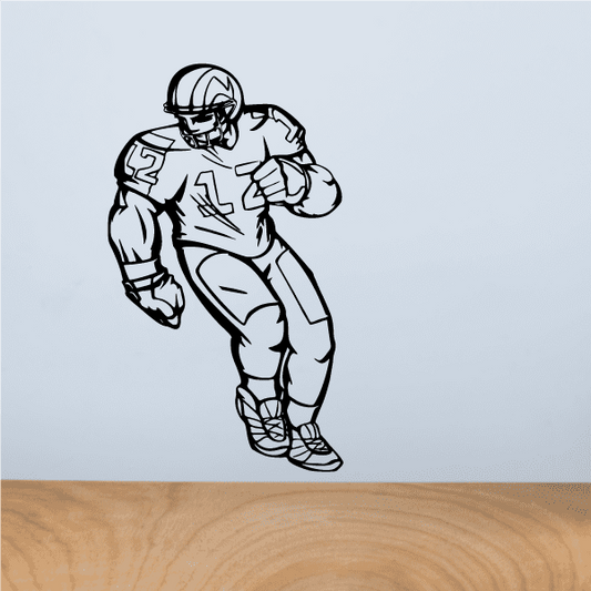 Image of Football Player Wall Decal - Vinyl Decal - Car Decal - CDS139