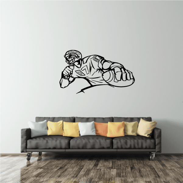 Image of Football Player Wall Decal - Vinyl Decal - Car Decal - CDS141